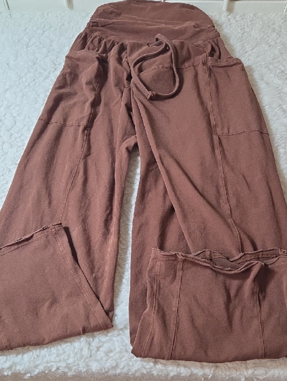 FP Movement by Free People Brown Wide-Leg Drawstring Pants Sz Xs - Picture 5 of 14